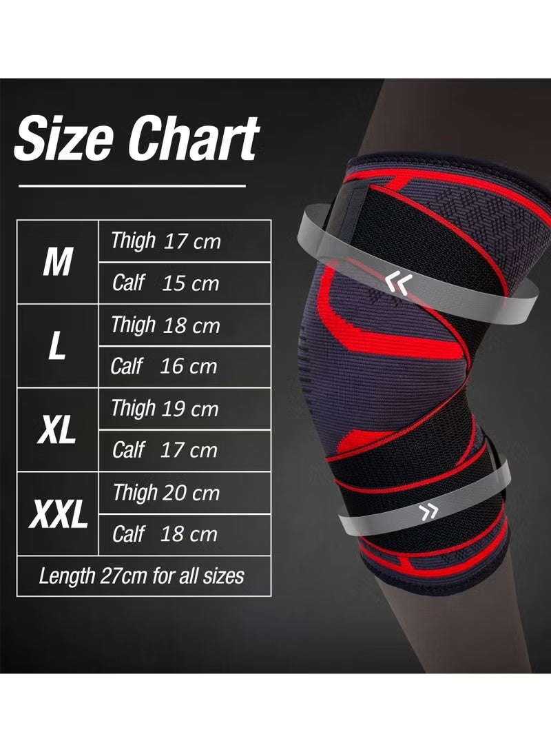 MANBO Adjustable Knee Brace with Support & Compression Straps (Pair) - Image 3
